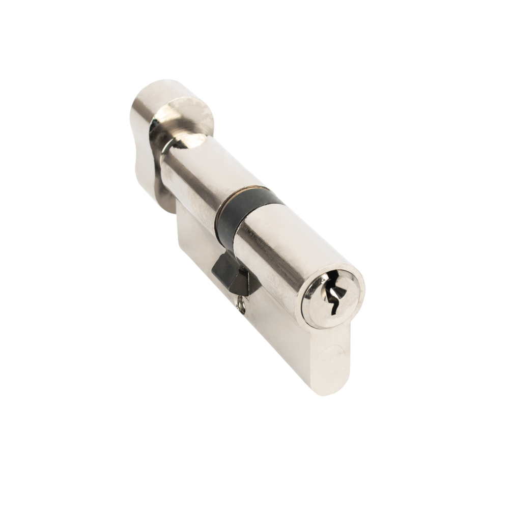 6 Pin Thumbturn Euro Door Cylinder -  Nickel (35/35 split)